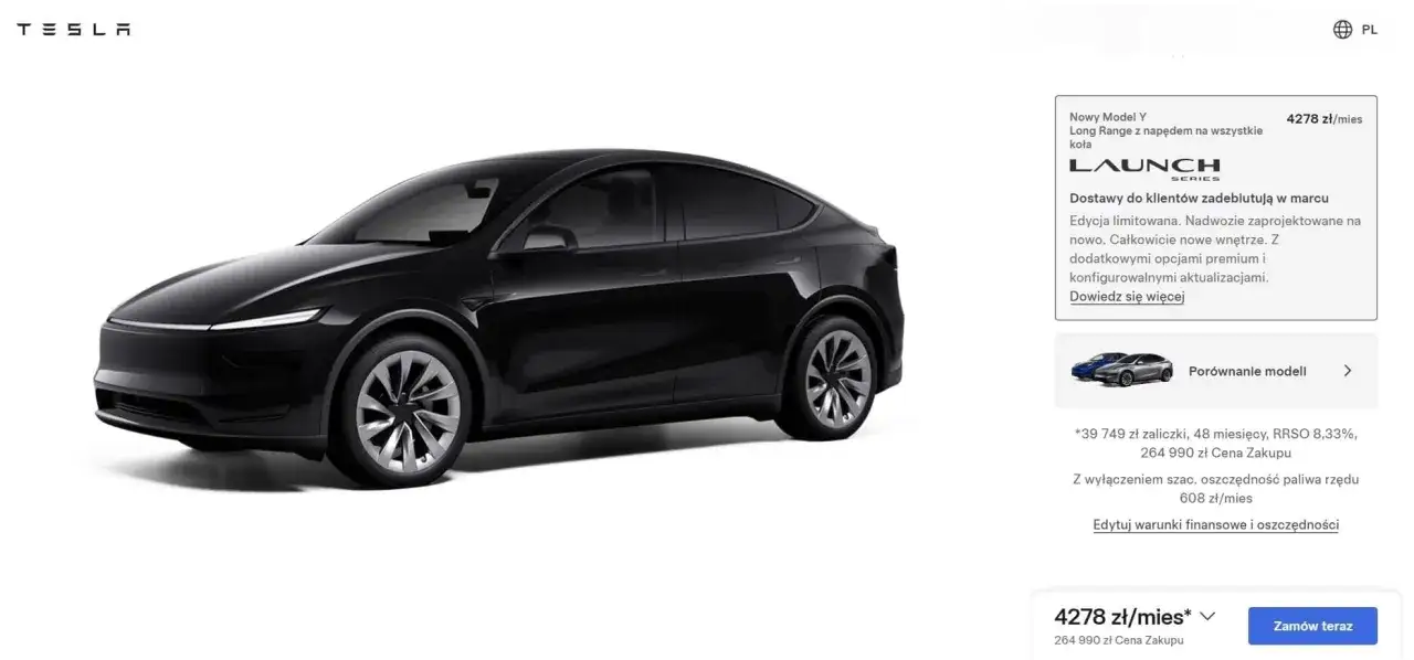 Tesla Model Y z dopłatą Mój Elektryk