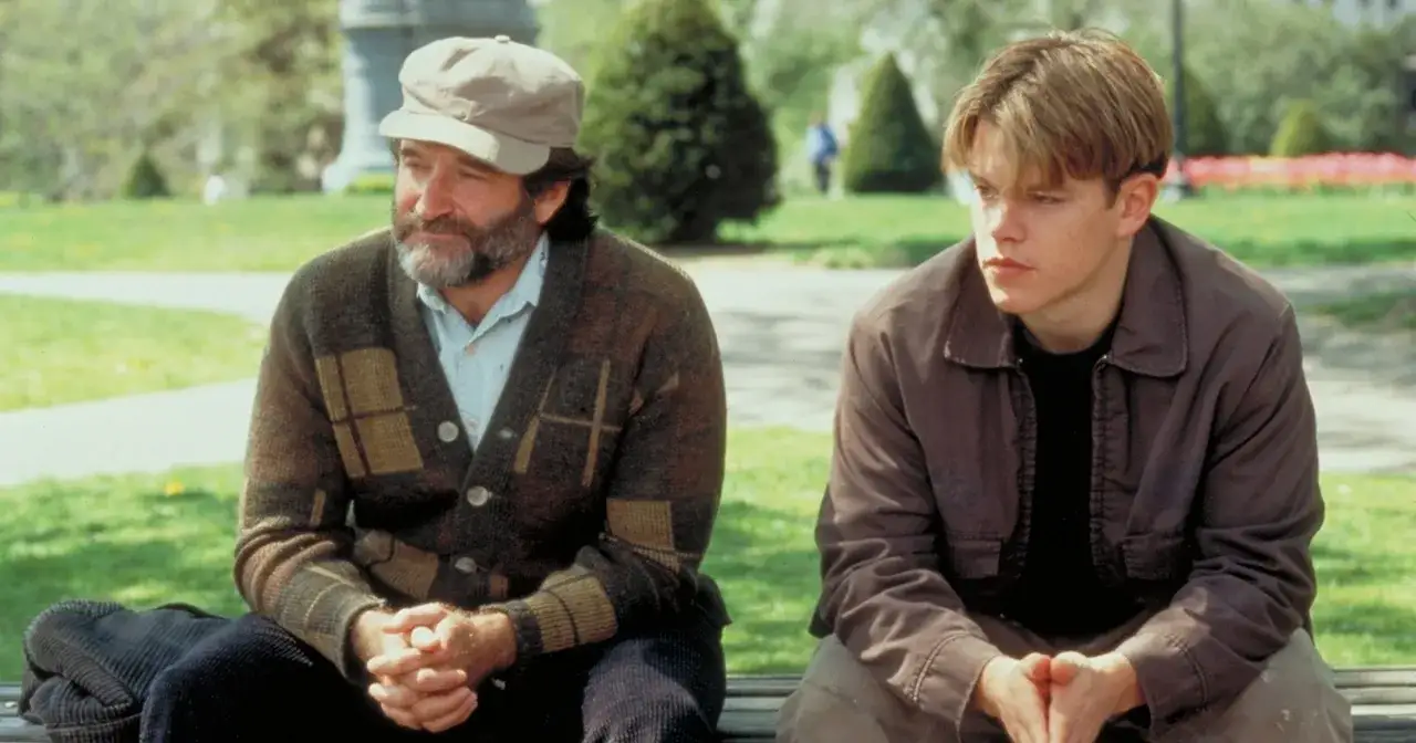 Robin Williams i Matt Damon w scenie z filmu 
