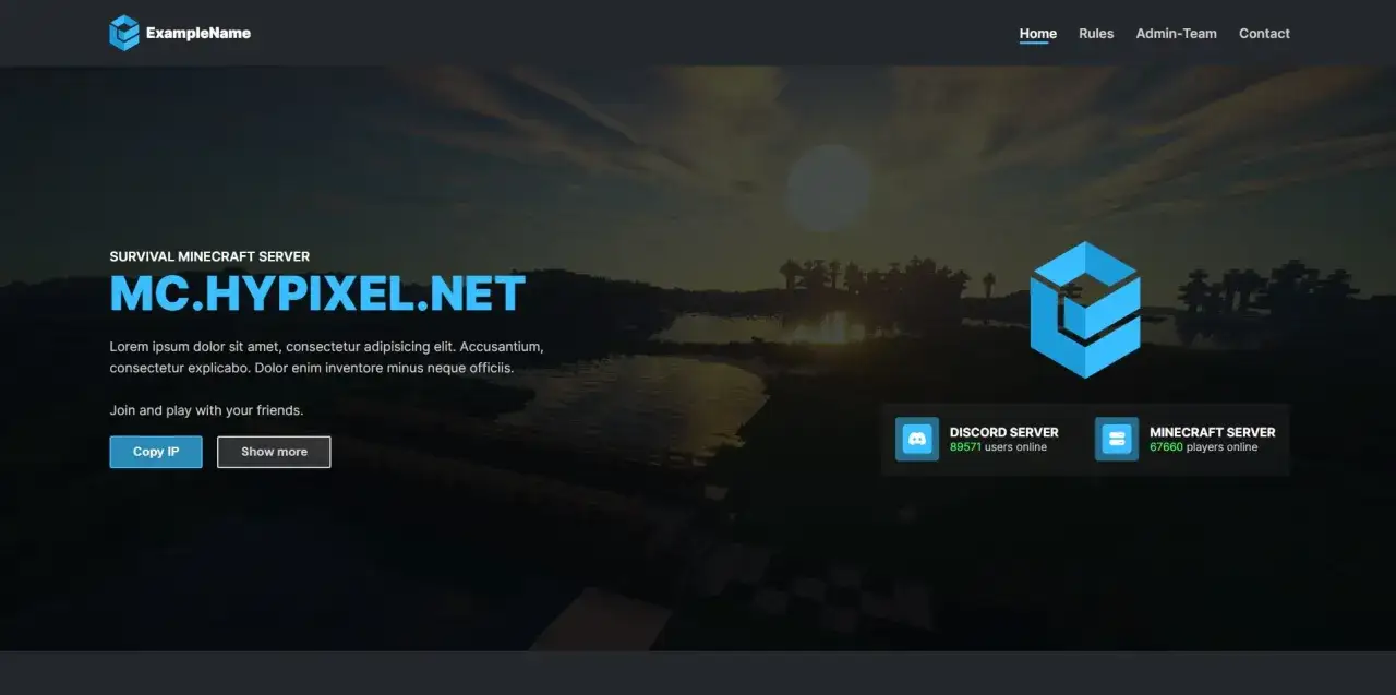 Minecraft server download page