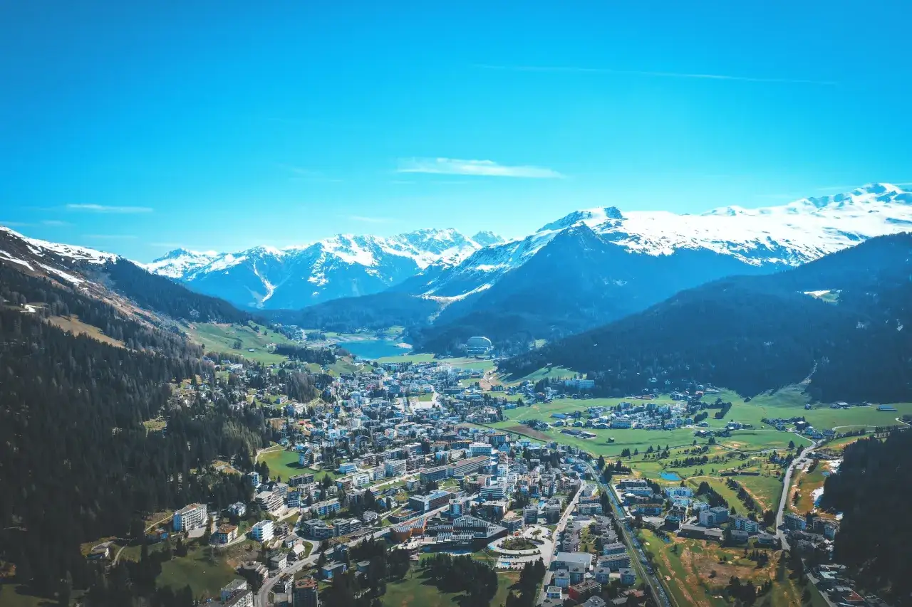 Davos Svizzera vista panoramica montagna