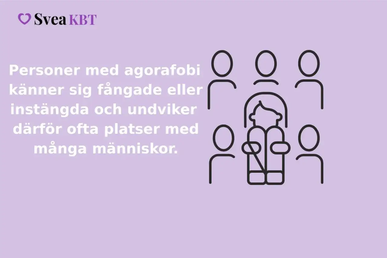 Personer med agorafobi k&auml;nner sig f&aring;ngade och undviker platser med m&aring;nga m&auml;nniskor. Effektiv agorafobi behandling kan hj&auml;lpa.