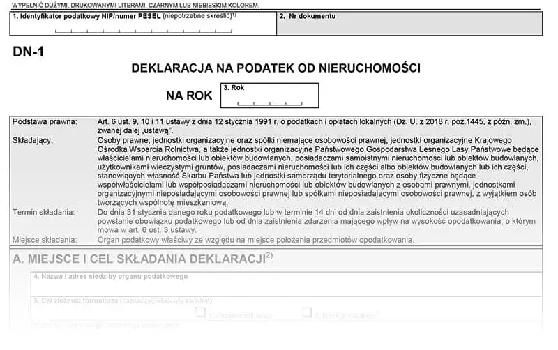 formy płatności podatku od nieruchomości