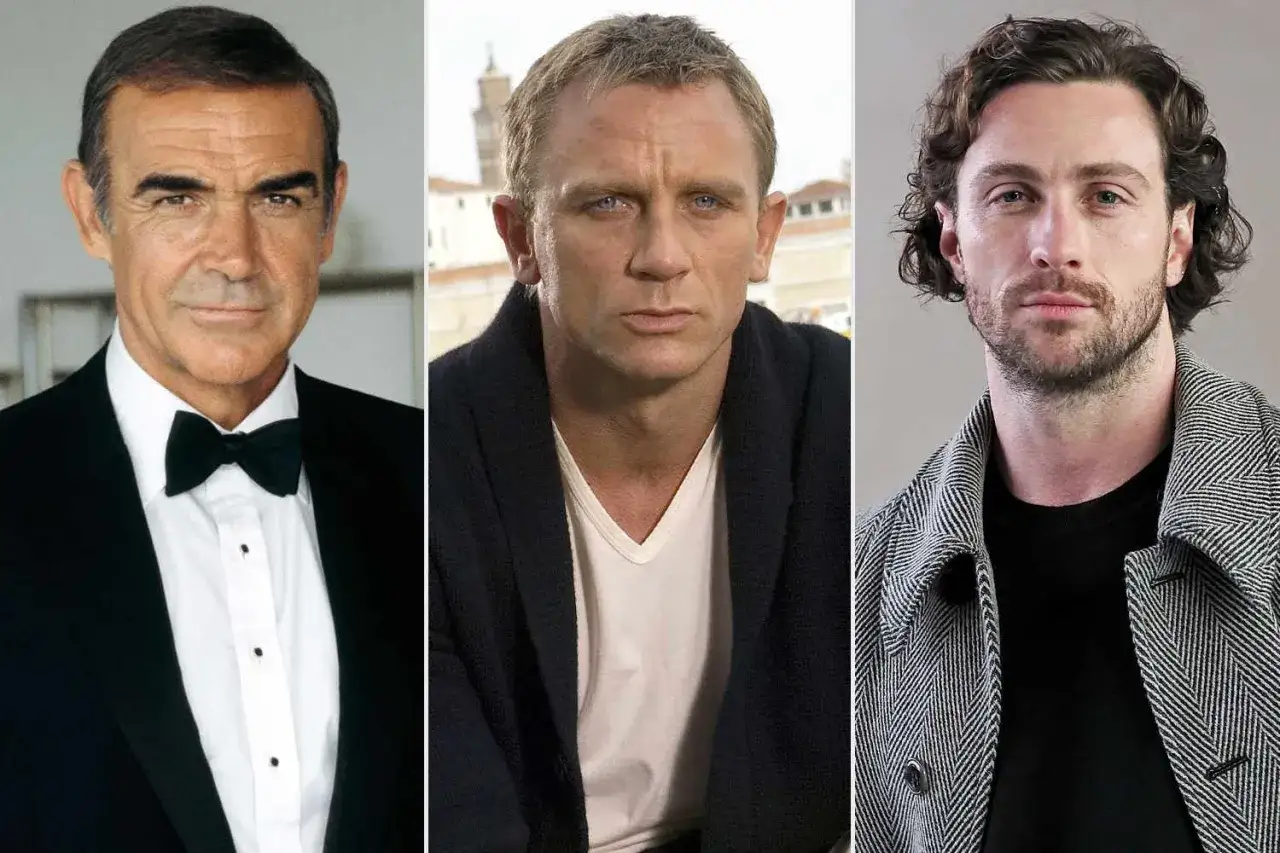 Sean Connery, Daniel Craig i Aaron Taylor-Johnson – trzej aktorzy, którzy wcielili się w Jamesa Bonda.