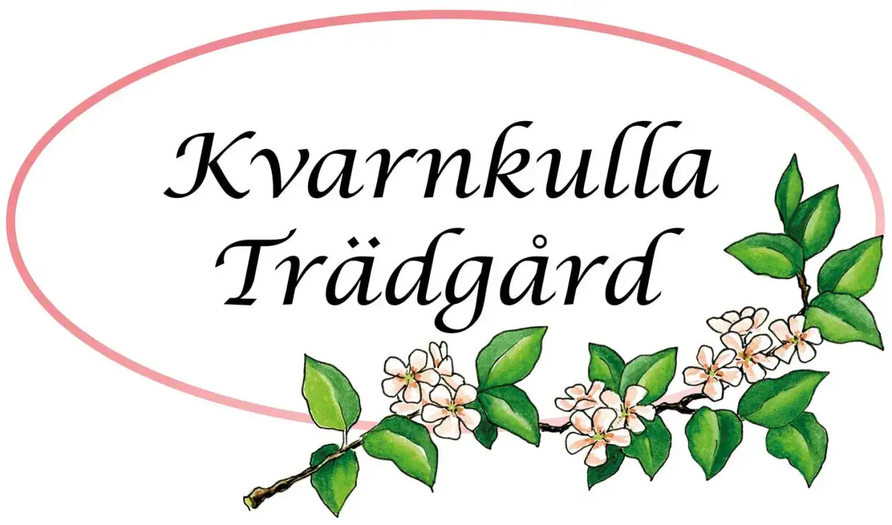 Kvarnkulla Trädgård: en vacker logotyp med texten
