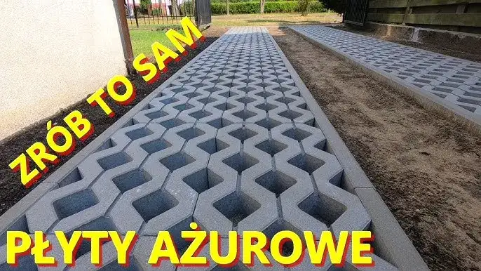 tani podjazd z kruszywa lub płyt ażurowych