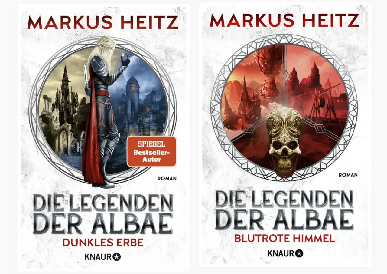 Zwei Buchcover von Markus Heitz: 