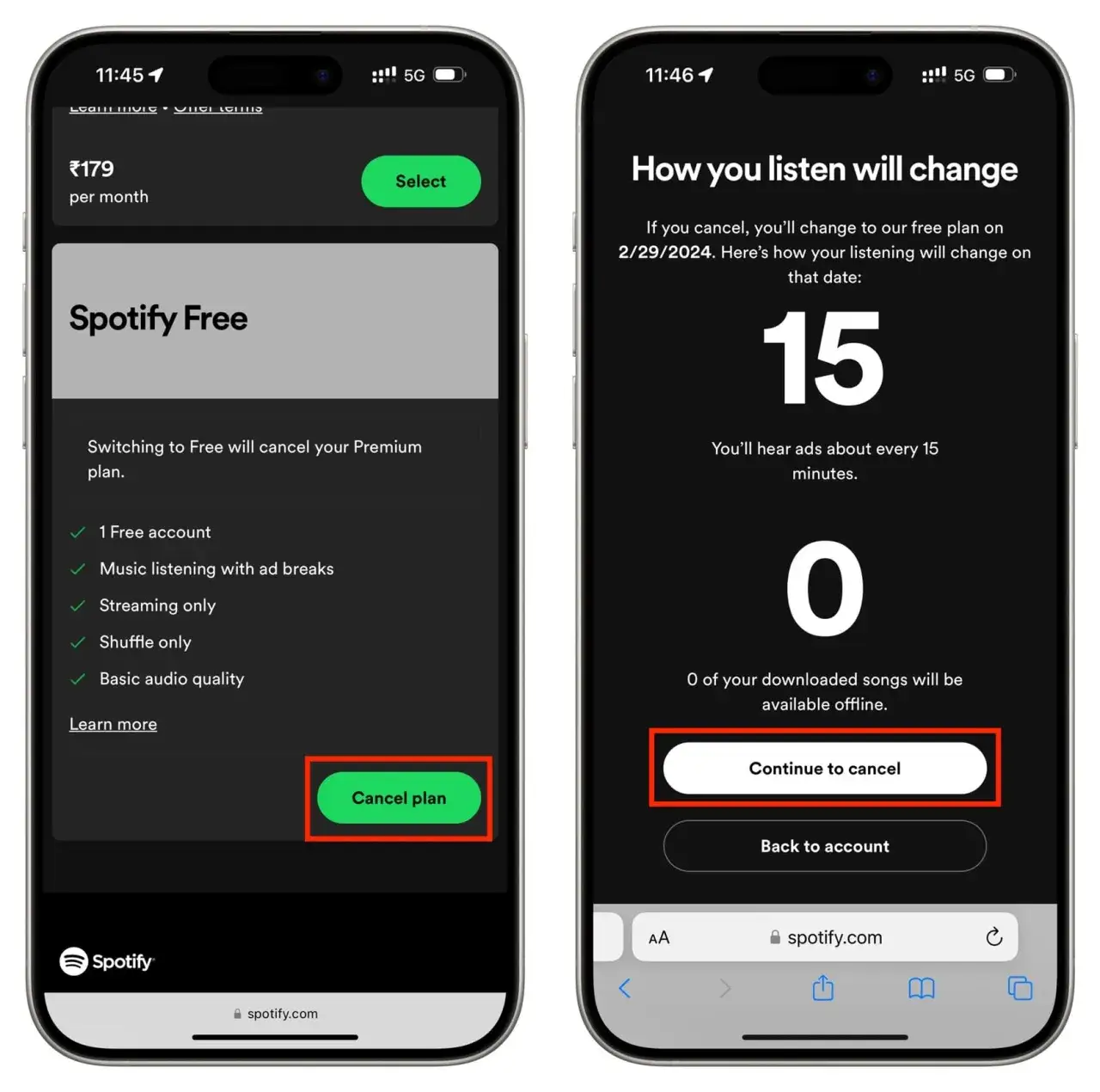 spotify premium anulowanie subskrypcji iphone app store