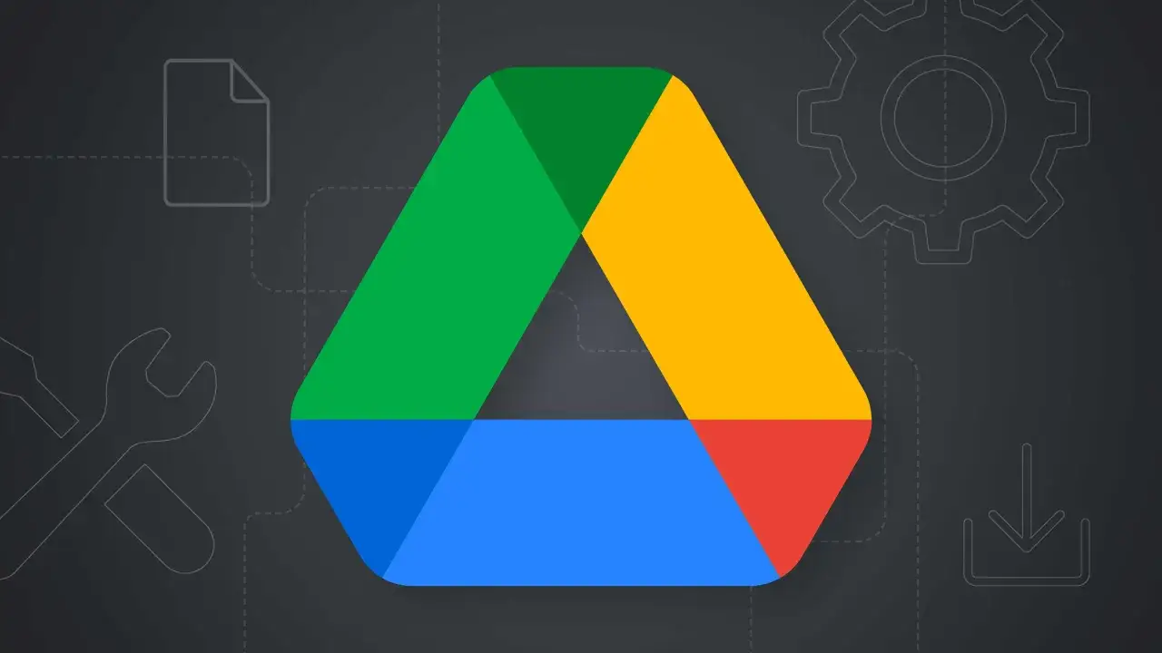 Google Drive logo with icons for files, tools, and downloads. A visual representation of why Google Drive won't open.