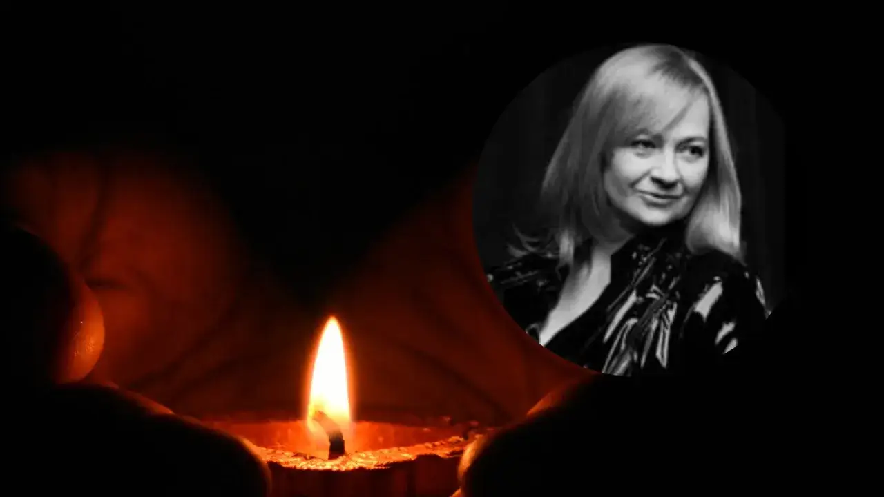 Sylwia Gaj zdjęcia: płonąca świeca w dłoniach i portret kobiety w okręgu.