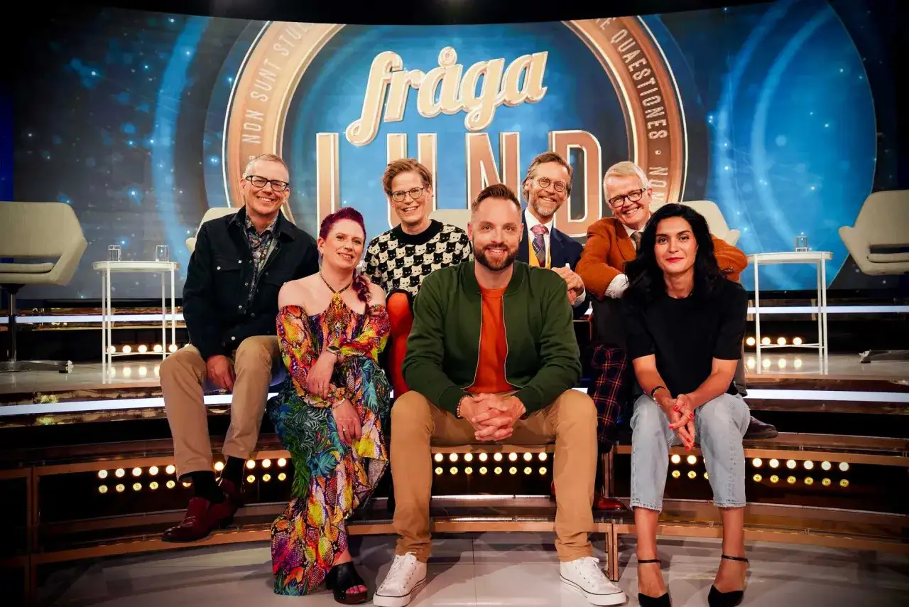 Gunnar med sitt glada leende, redo att ställa frågor i Fråga Lund.