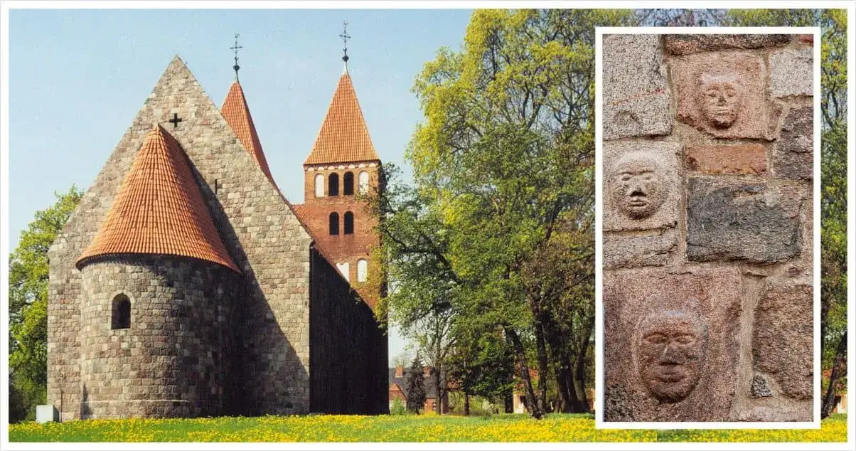 Inowrocław romański kości&oacute;ł NMP płaskorzeźby