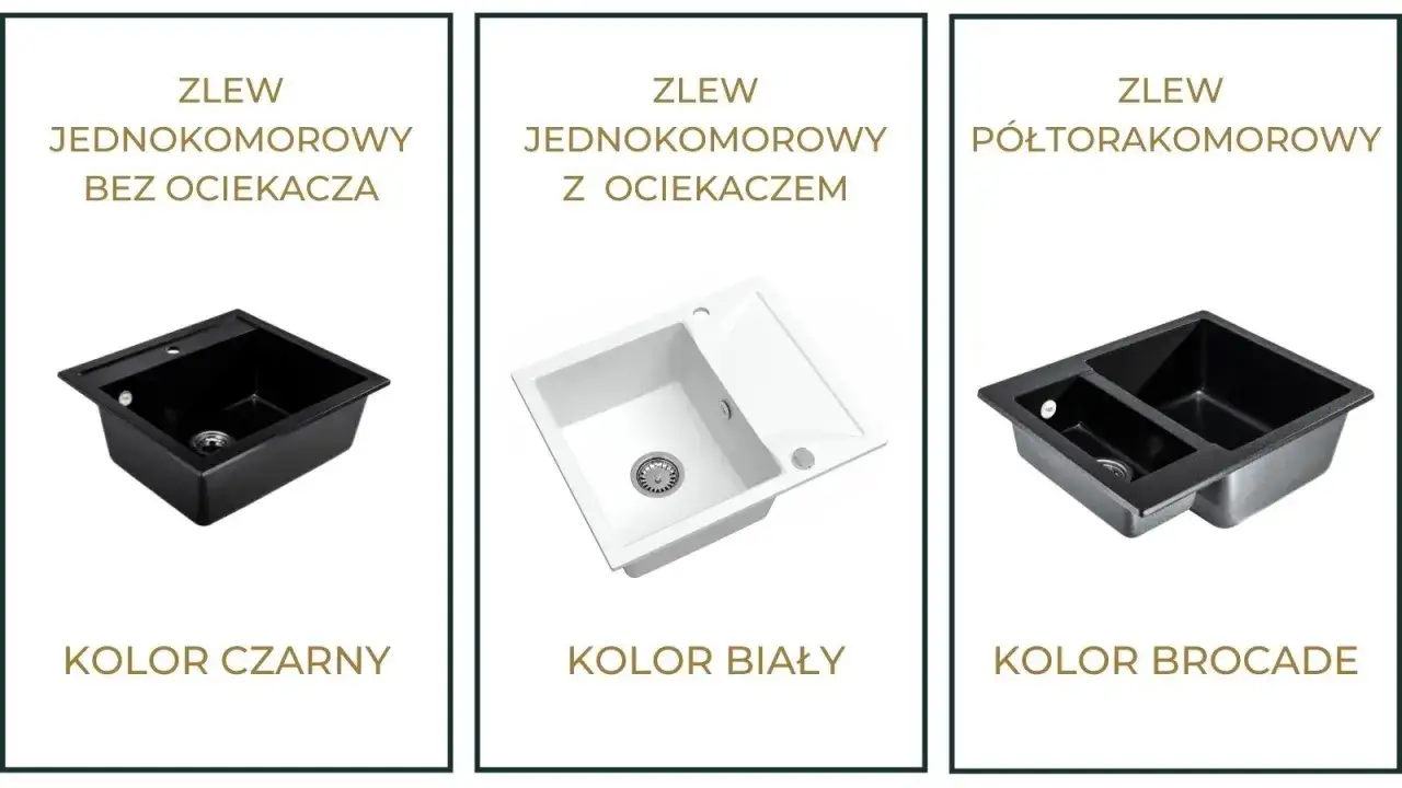 Rodzaje zlew&oacute;w do małej kuchni