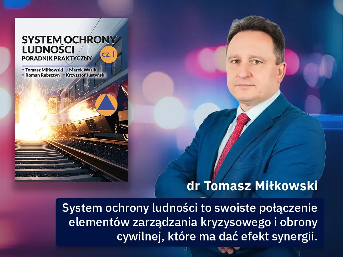 Dr Tomasz Miłkowski o systemie ochrony ludności, kluczowym dla bezpieczeństwa narodowego. Książka