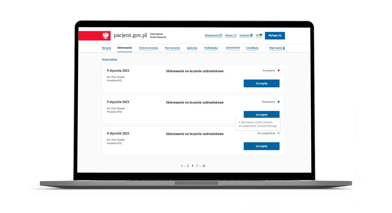 przeglądarka skierowań nfz screen