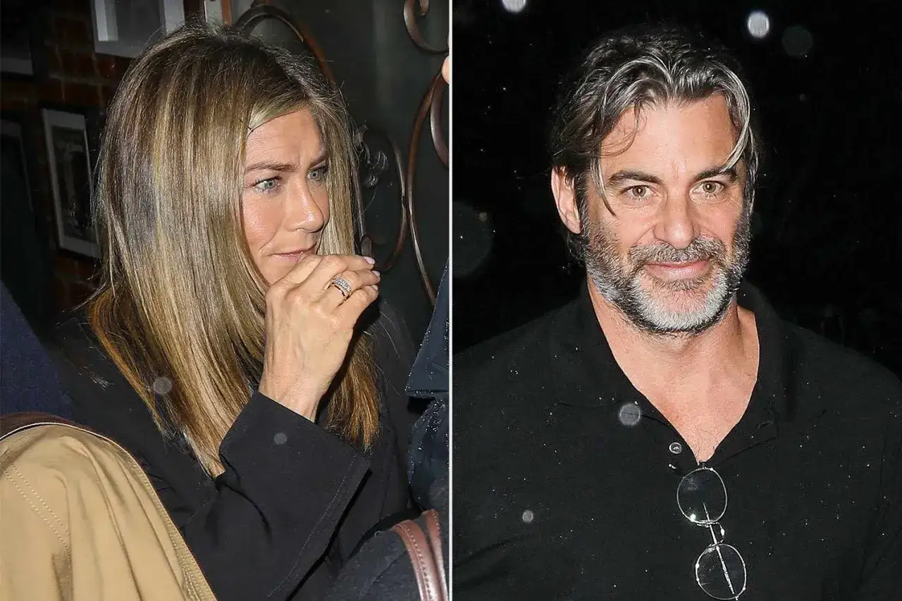 Jennifer Aniston i jej partner, Justin Theroux, na zdjęciu.
