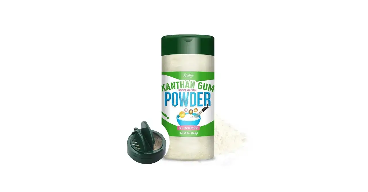 Flacon de gomme xanthane en poudre, ingr&eacute;dient sans gluten pour &eacute;paissir vos recettes.