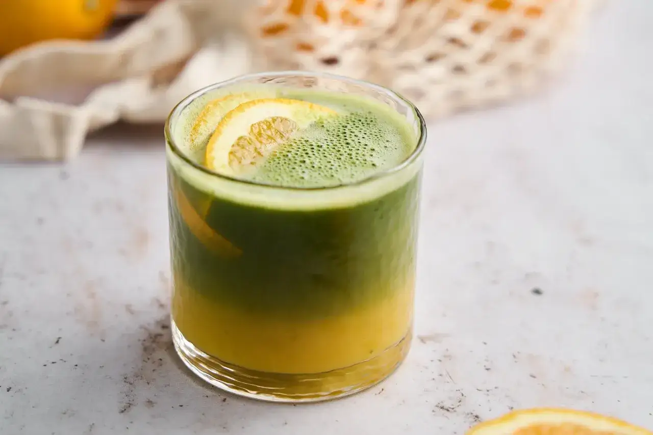 Matcha with honey and maple syrup