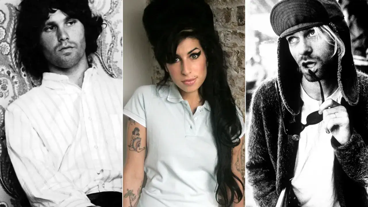 Jim Morrison, Amy Winehouse i Kurt Cobain – ikony muzyki, które zmarły w wieku 27 lat, tworząc legendarny klub 27.