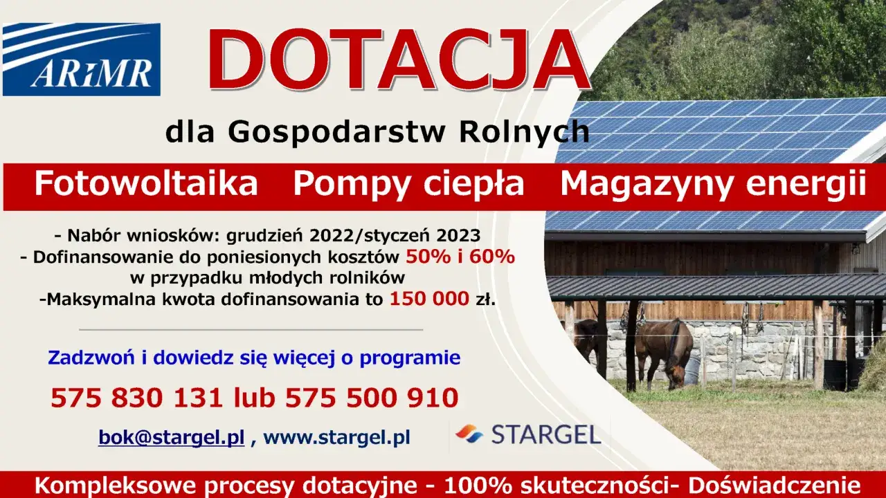 dofinansowania magazyny energii dla firm rolników