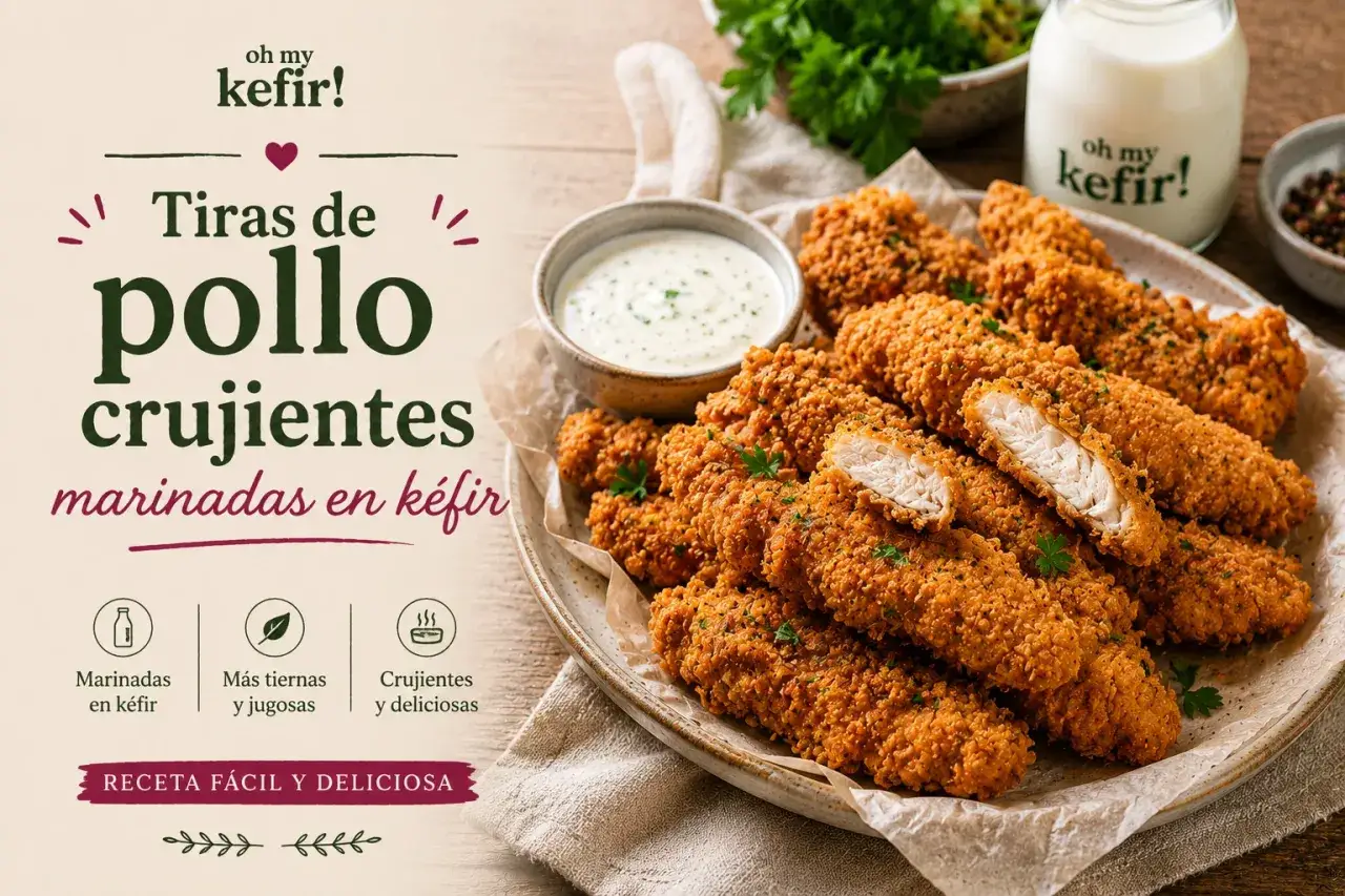 Tiras de pollo crujientes marinadas en kéfir, tiernas y jugosas. ¡Una receta fácil y deliciosa!