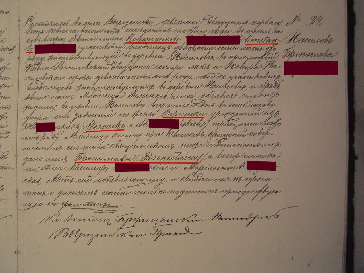 Le nom Switek trouve son origine dans le village de Bronislaw. Ce document mentionne un certain Konstan Switek, &acirc;g&eacute; de 29 ans.