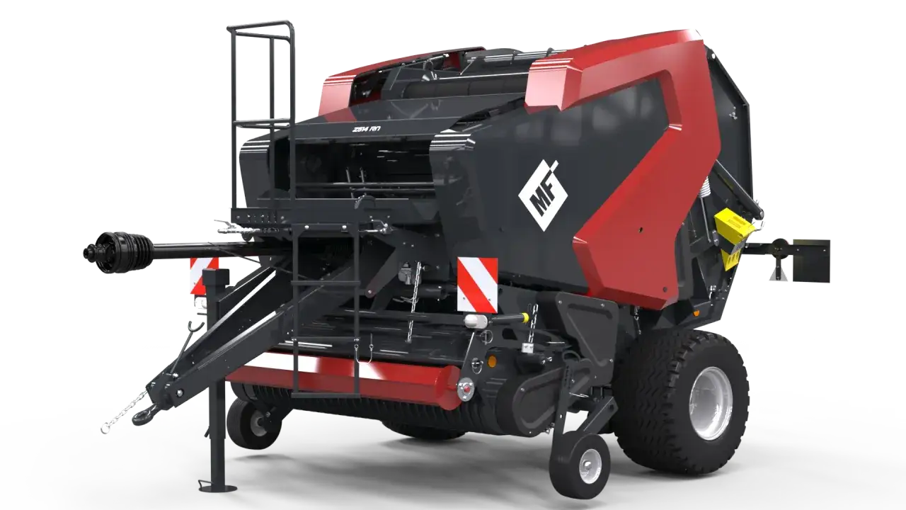 Nowoczesna prasa do siana Massey Ferguson. Zastanawiasz się, ile kosztuje bela siana? Ta maszyna pomoże Ci ją zrobić!