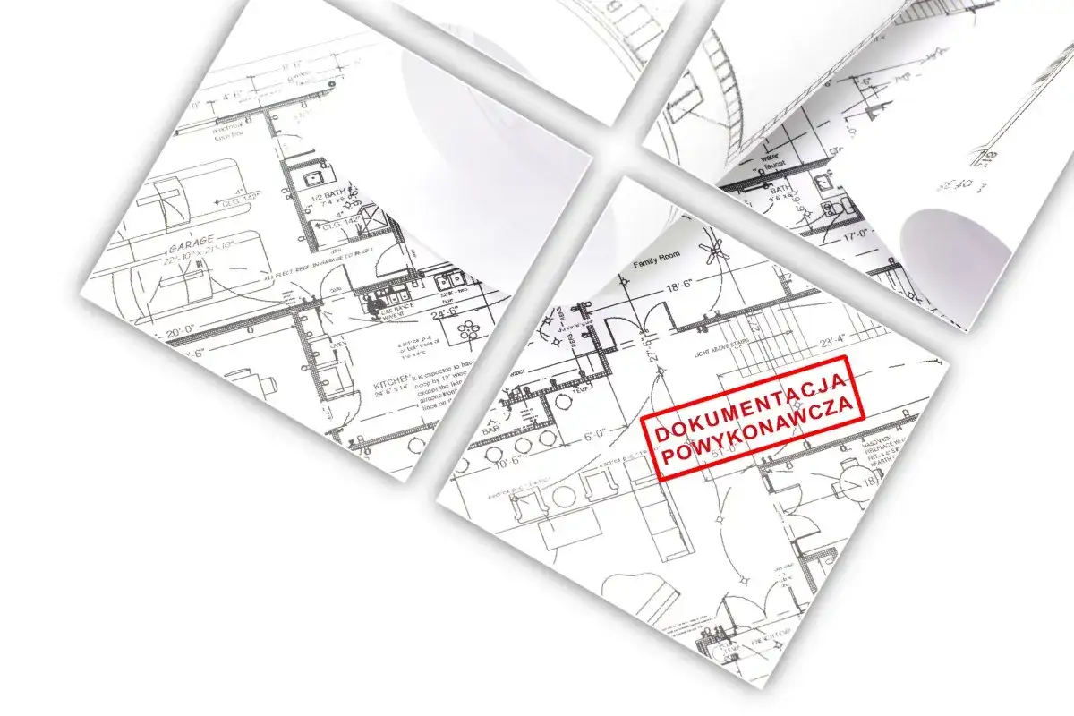 Plany architektoniczne z pieczątką 