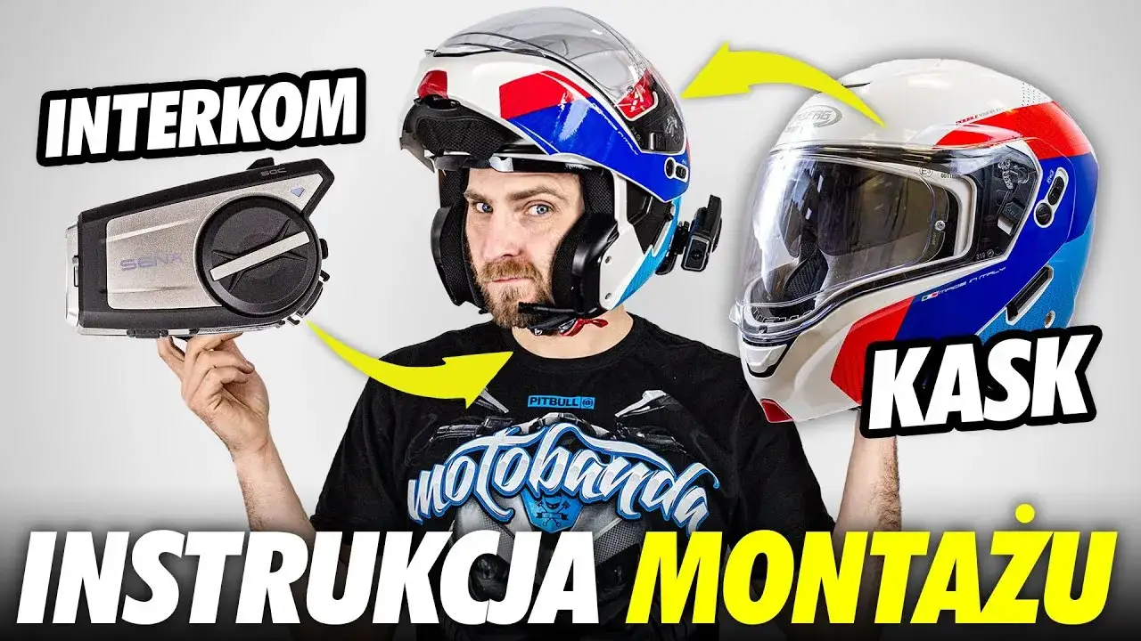 montaż interkomu w kasku motocyklowym