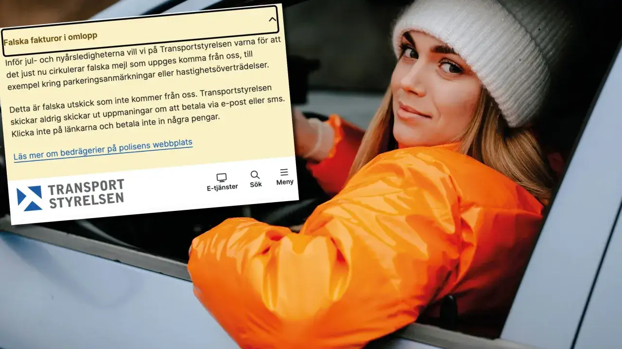 Transportstyrelsen varnar för falska fakturor och bedrägerier. Klicka inte på länkar i mejl som utger sig för att komma från dem.