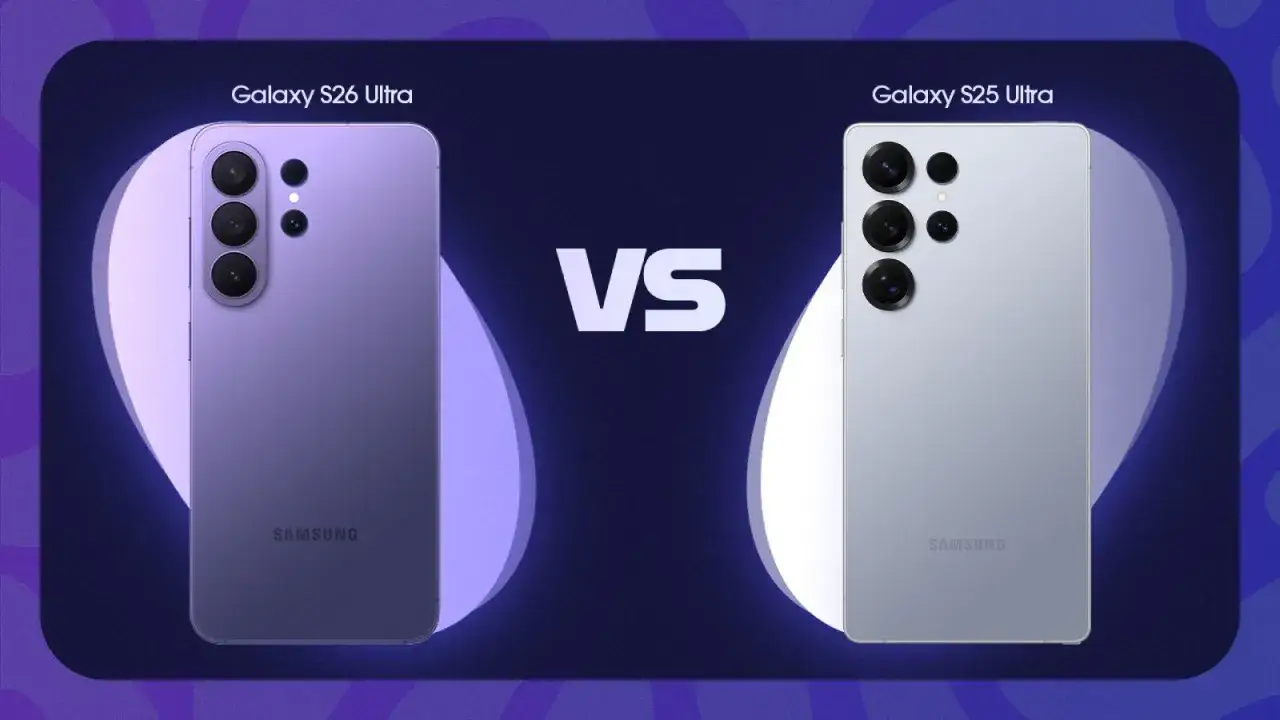 Porównanie Samsung Galaxy S26 Ultra i S25 Ultra. Dwa flagowe modele z serii Samsung Galaxy S, prezentujące ewolucję designu i aparatów.