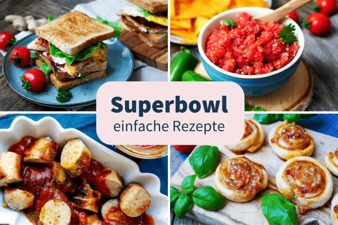 Superbowl Snacks: Sandwiches, Salsa, W&uuml;rstchen und Bl&auml;tterteigschnecken f&uuml;r dein n&auml;chstes Spiel.