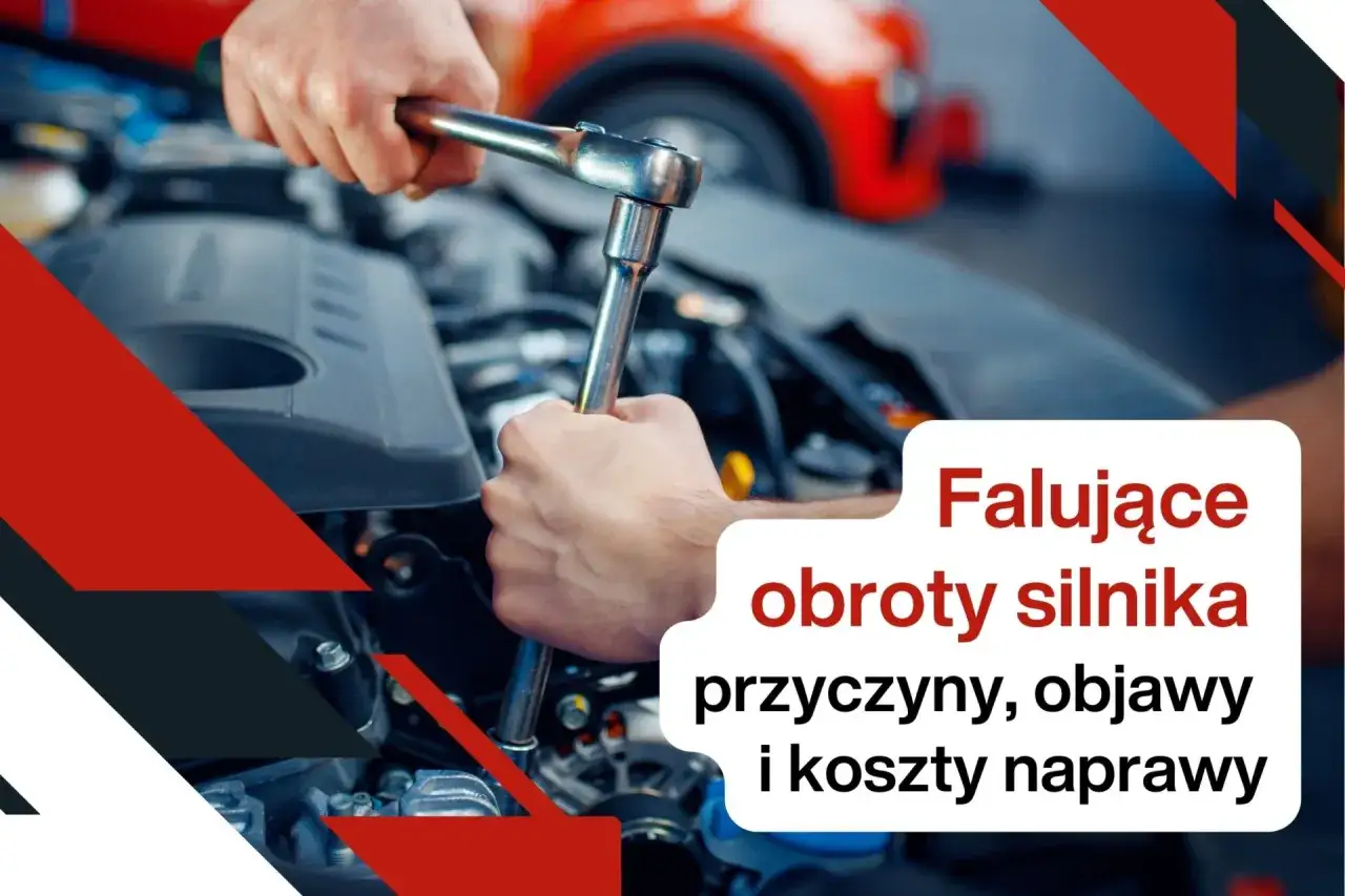 Mechanik naprawia silnik, by wyeliminować falujące obroty silnika.