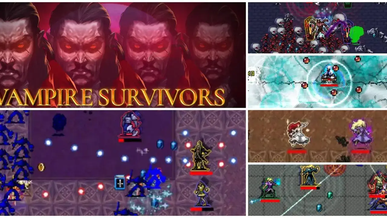 Vampire Survivors poradnik: zobacz fragmenty rozgrywki, postacie i potwory. Przetrwaj hordy wrog&oacute;w!