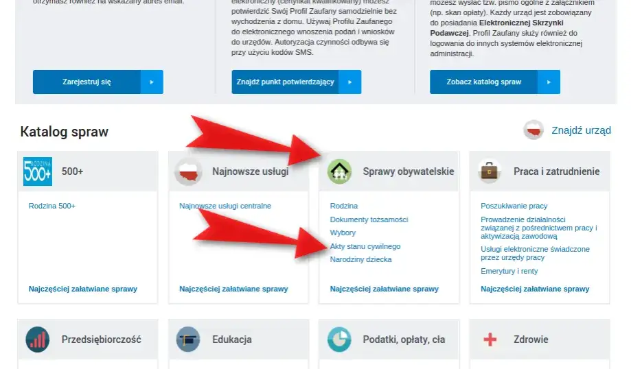 wniosek online ePUAP, urząd stanu cywilnego