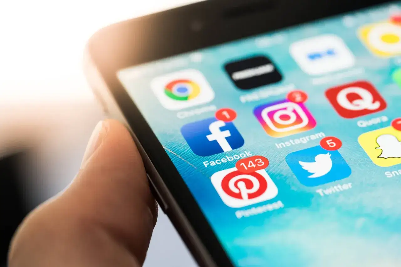 Social Media Apps Icons Smartphone