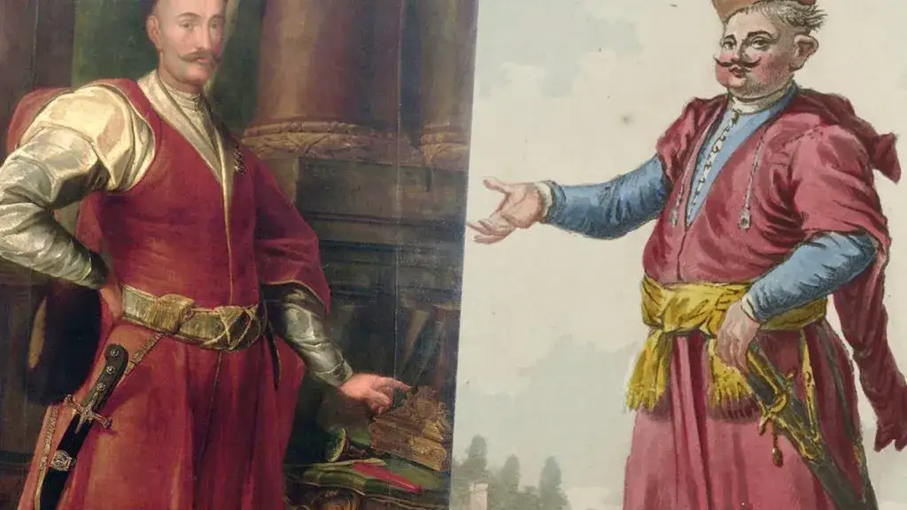 Kompletny strój szlachcica polskiego z żupanem i kontuszem