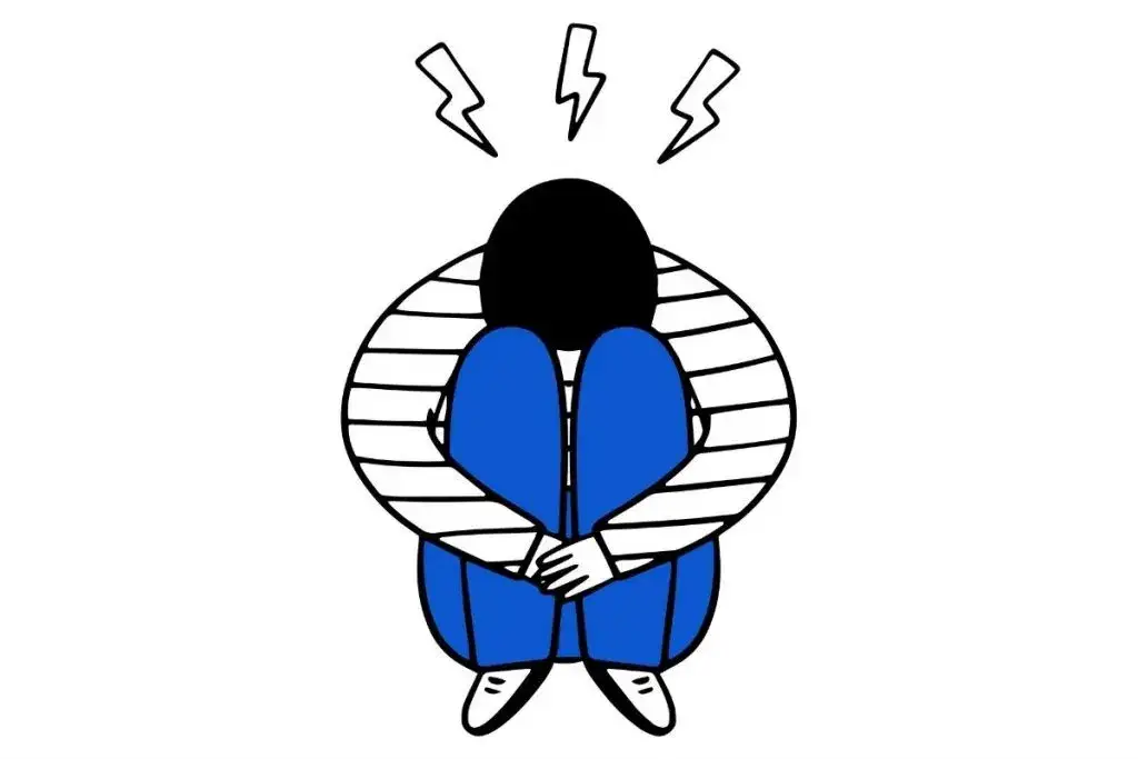 osoba z lękiem, symbol lęku, fobia