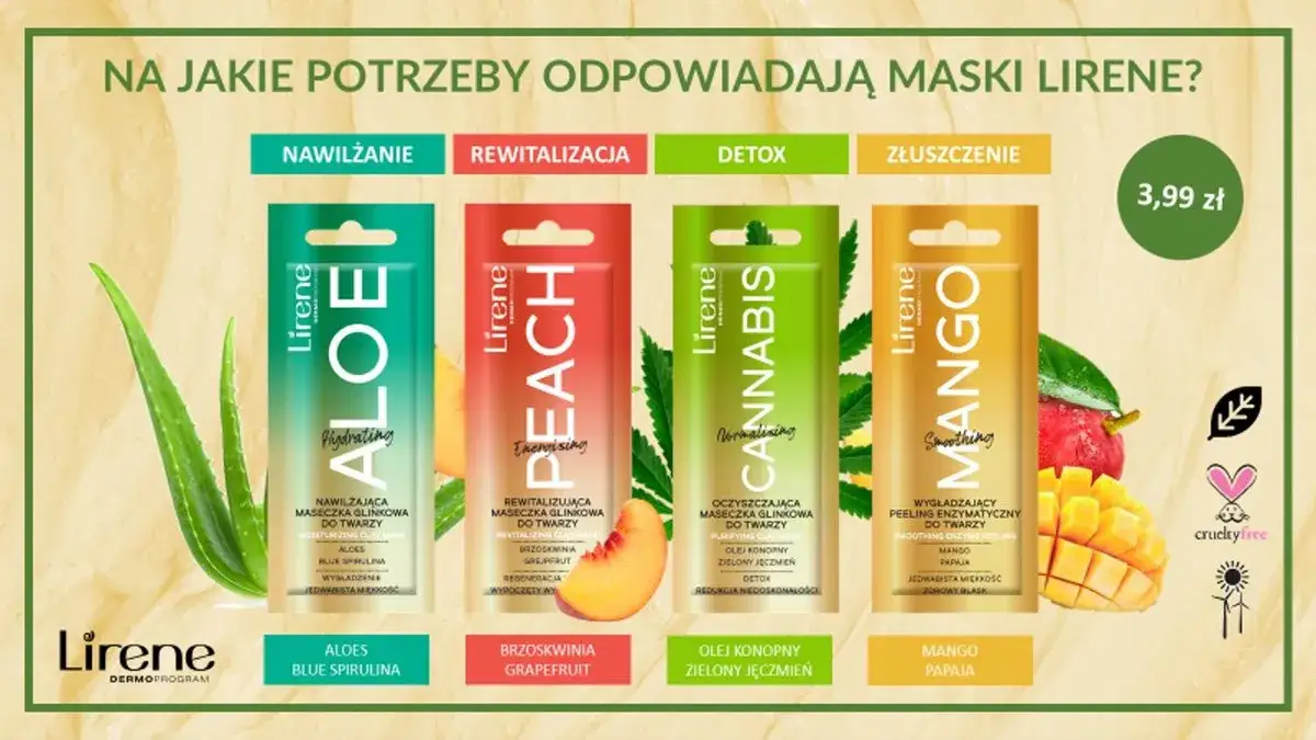 Lirene maseczka rewitalizująca brzoskwiniowa