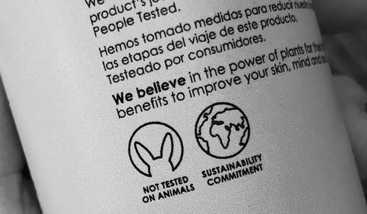 Símbolo de conejo con texto 