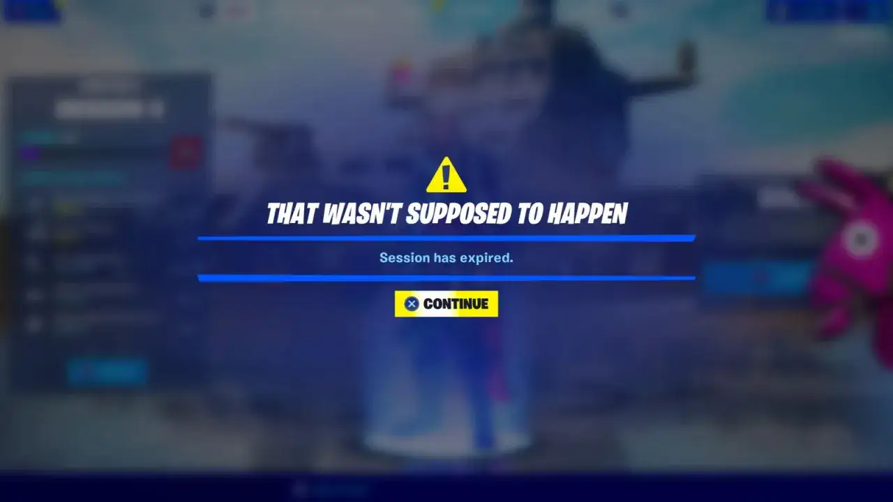 Błąd sesji w Fortnite. Nie wiadomo, o kt&oacute;rej będą serwery. Kliknij 