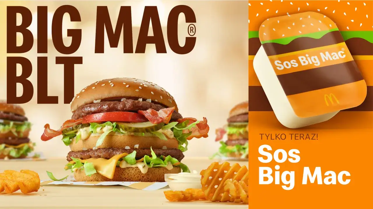 Big Mac BLT z chrupiącym bekonem i sosem Big Mac. Zastanawiasz się, ile waży Big Mac? Spróbuj tego!