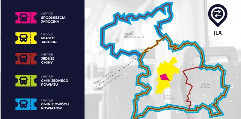 mapa linii autobusowych Jarocin