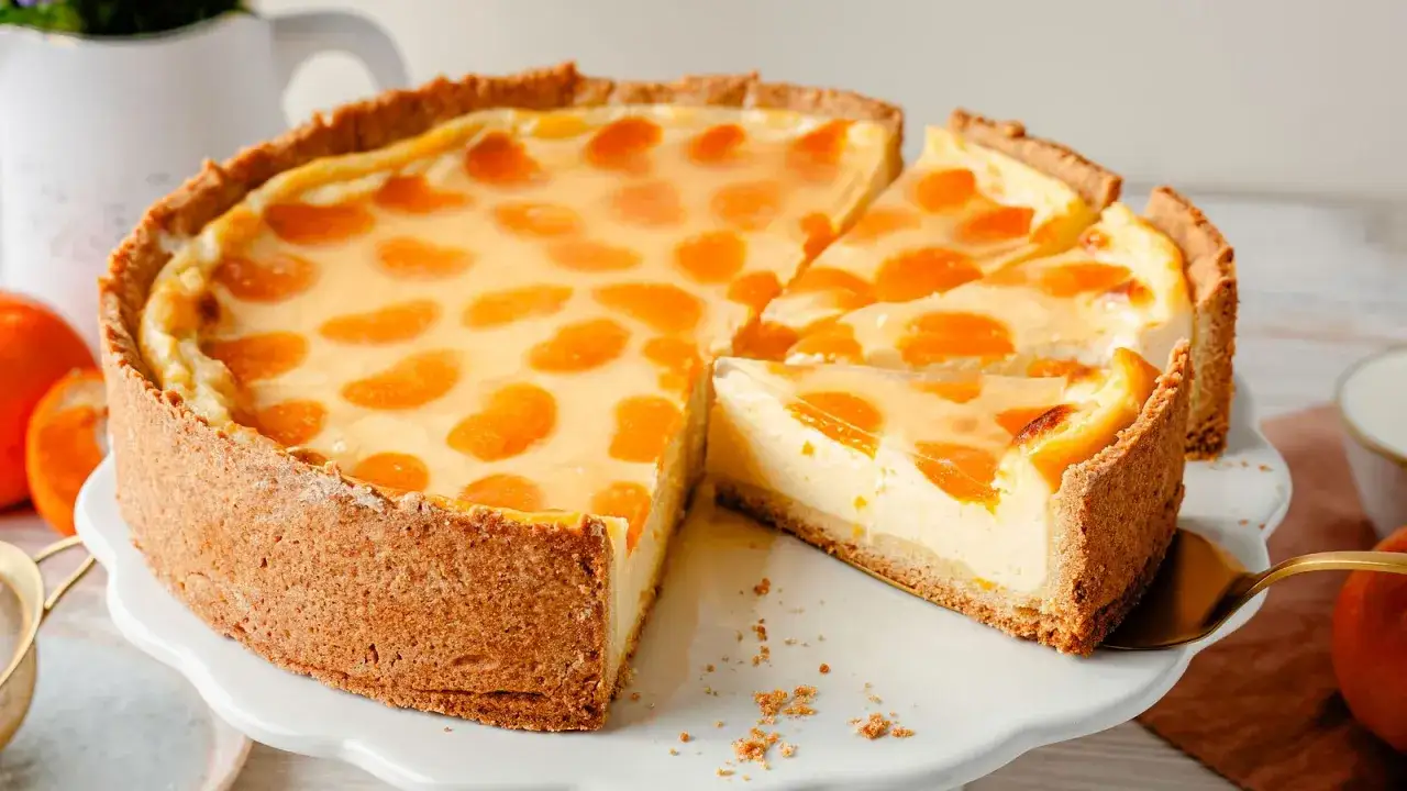 Ein saftiger Mandarinen Schmand Kuchen mit einem knusprigen Boden, belegt mit vielen saftigen Mandarinenst&uuml;cken und einer cremigen F&uuml;llung.