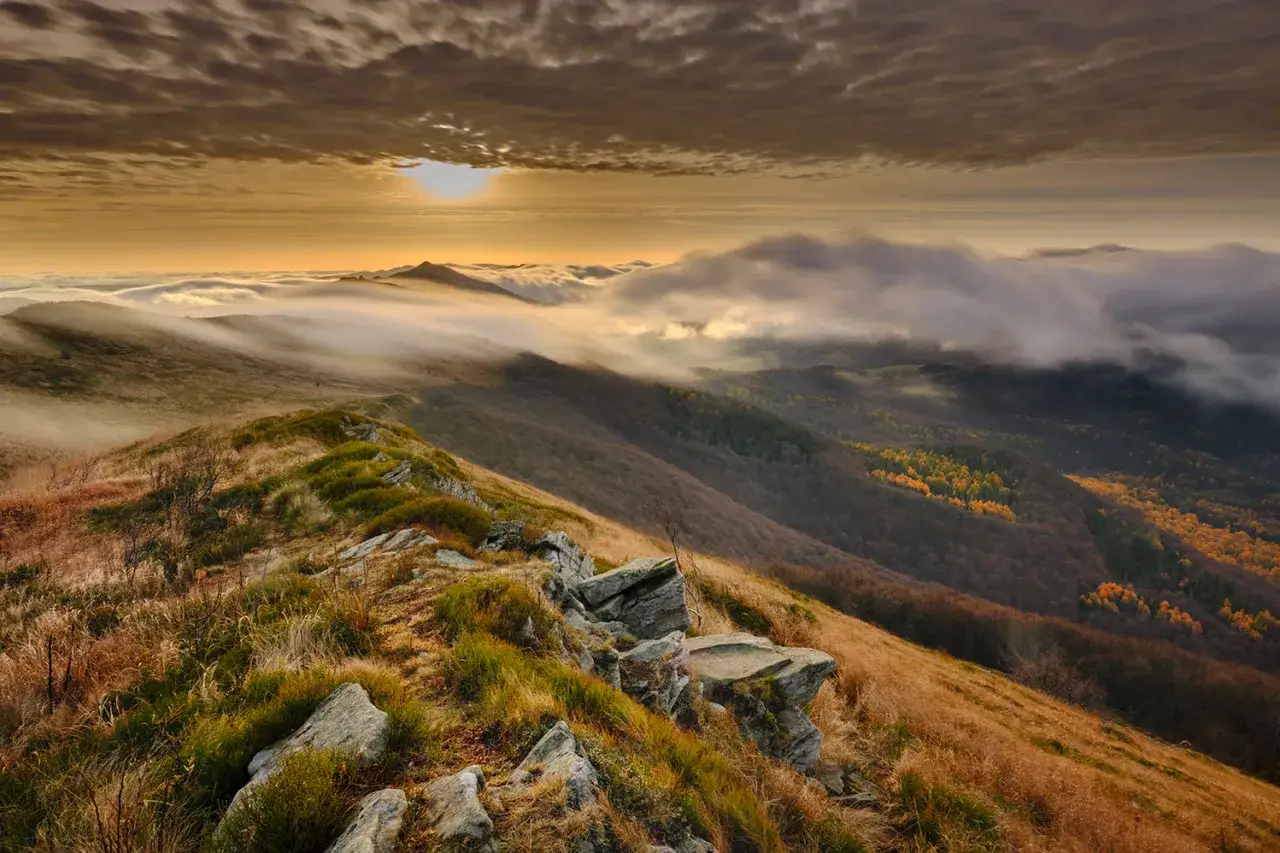 Bieszczady połoniny jesień