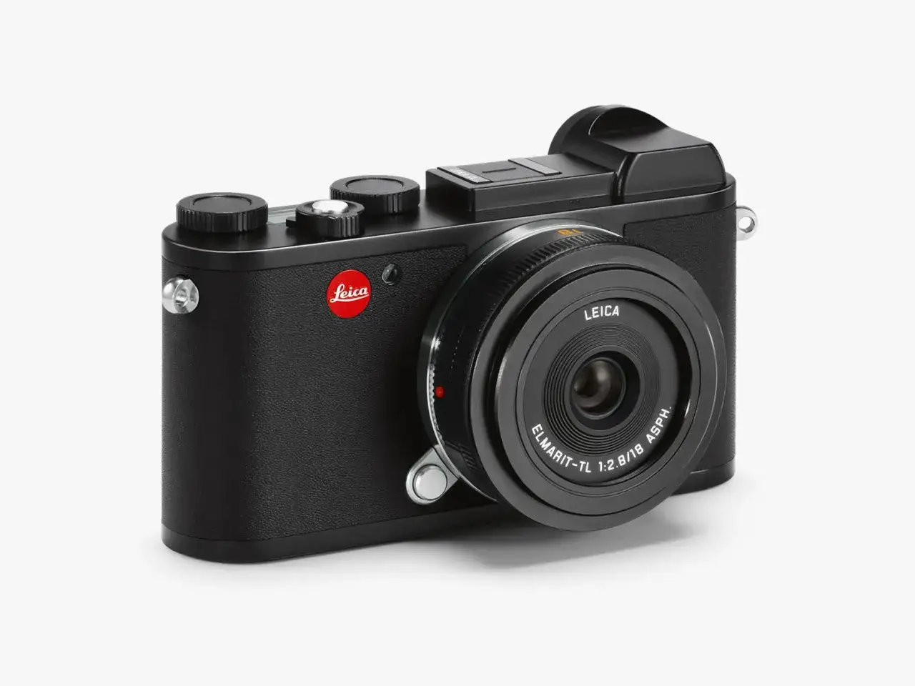 A black Leica CL camera with a Leica Elmarit-TL 1:2.8/18 ASPH. lens. This image is perfect for a Leica CL review.