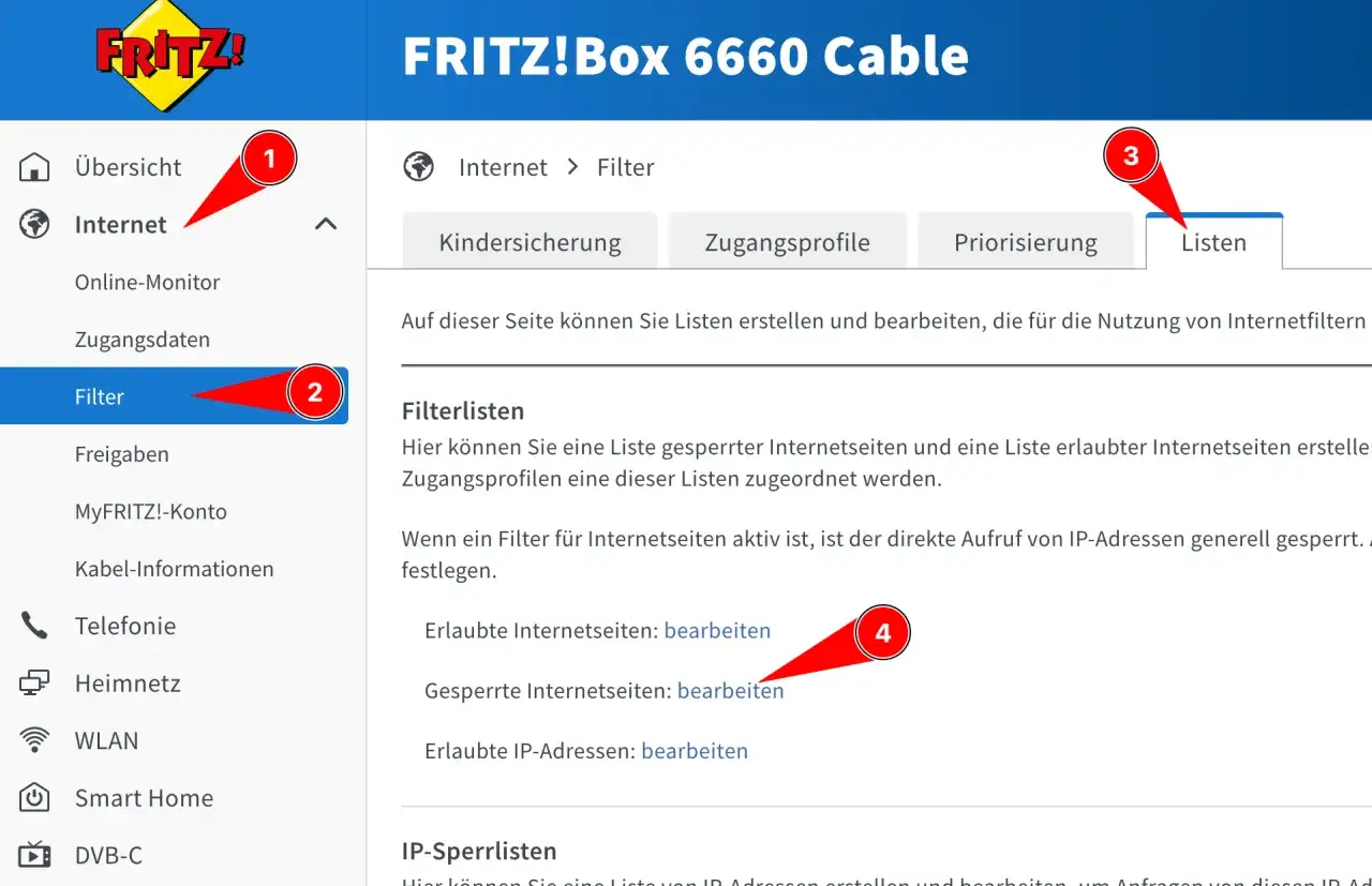 FritzBox: Unter 