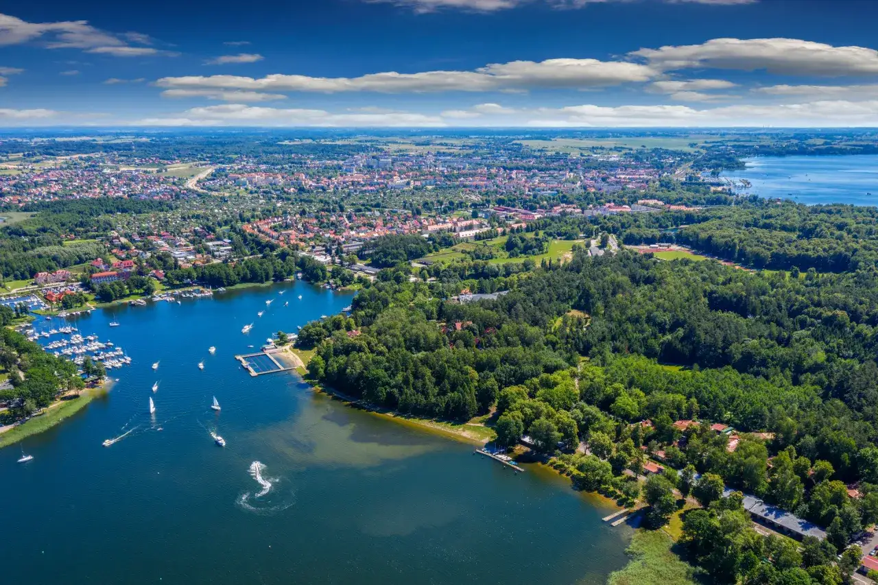 Giżycko atrakcje mapa, Giżycko widok z g&oacute;ry