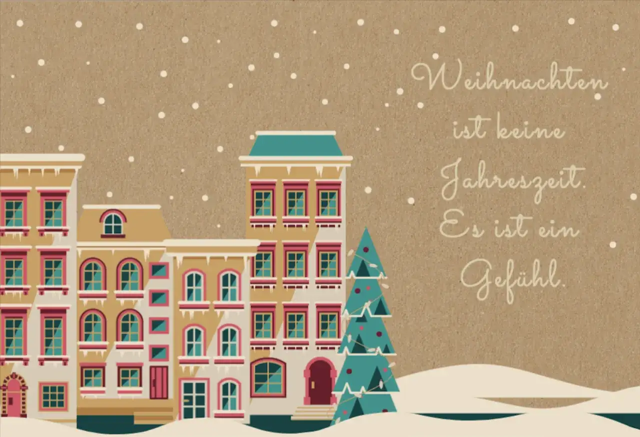 Weihnachtskarte Layout Zitat