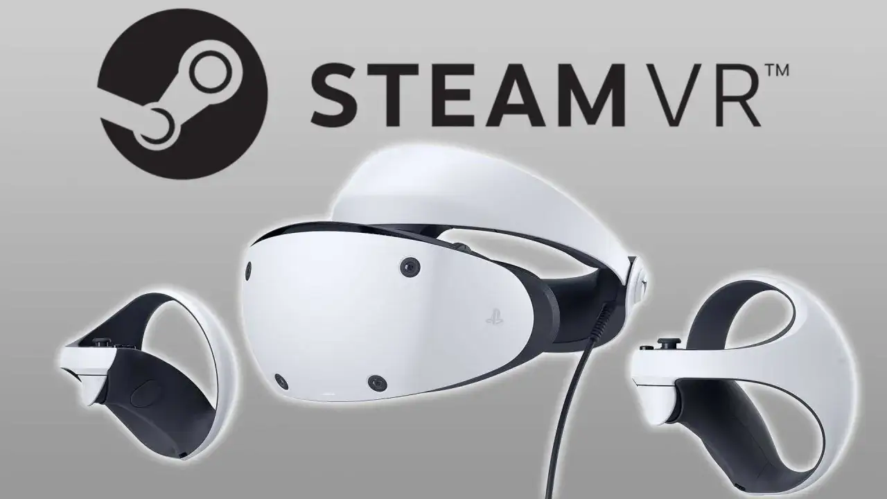 Casco y mandos de realidad virtual blancos, listos para sumergirte en increíbles juegos vr.
