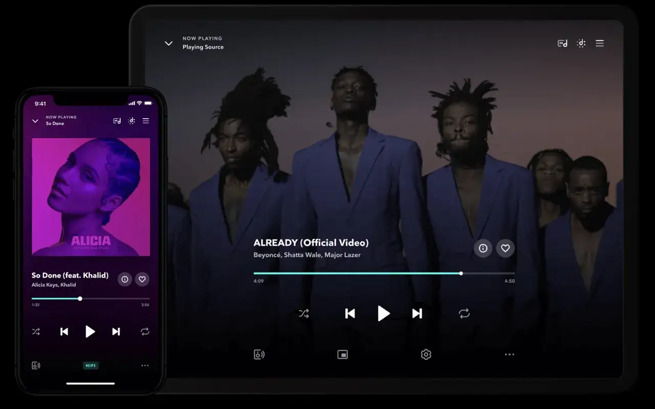 Interfejs Tidal jakość dźwięku HiRes FLAC